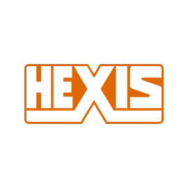 A logo of the hexis company.