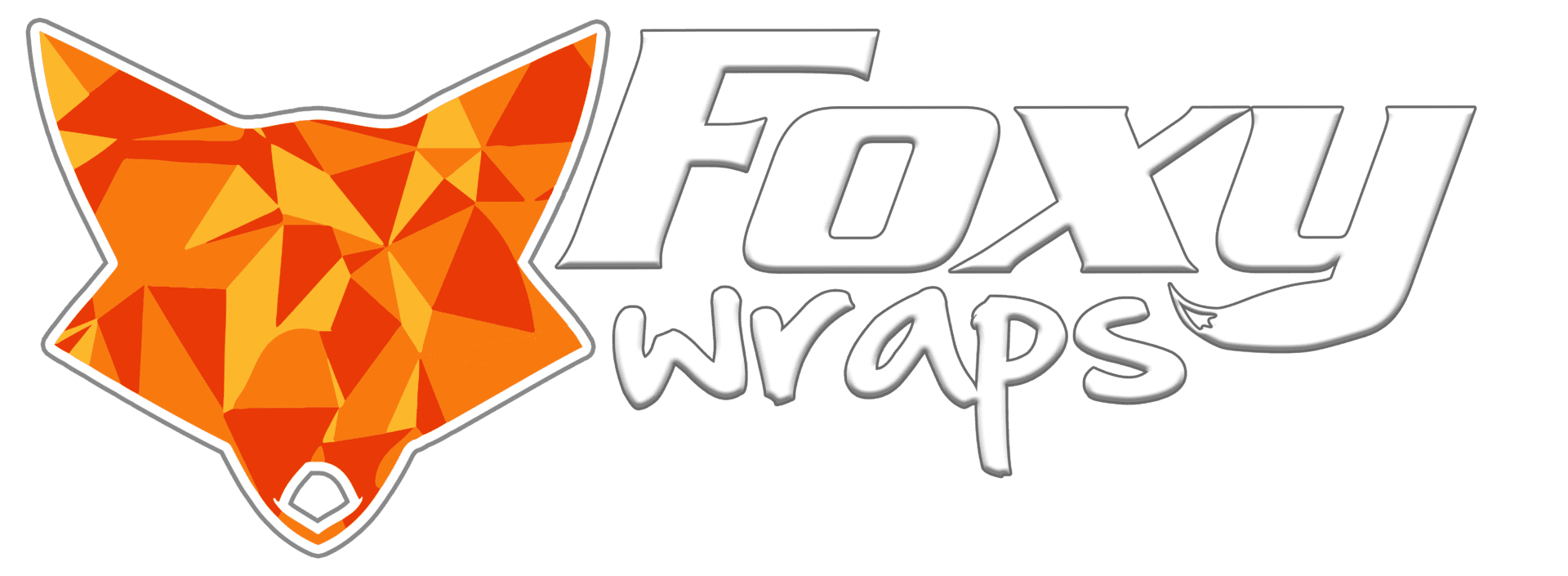 A green background with the words fox wraps in white.